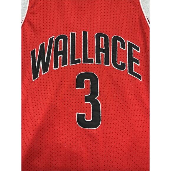 Big Ben Wallace 3 Vintage #3 Detroit Pistons Red Mesh Basketball Jersey (XL) - Picture 11 of 12